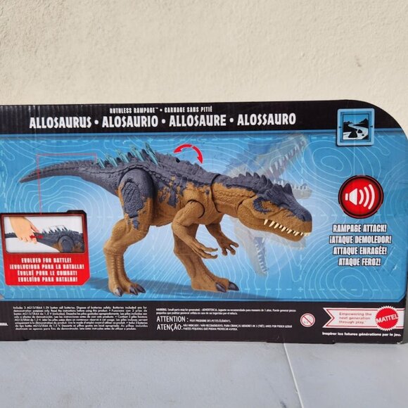 NEW Mattel Jurassic World Ruthless Rampagin Allosaurus Dinosaur Toy Action Figur - Picture 11 of 15
